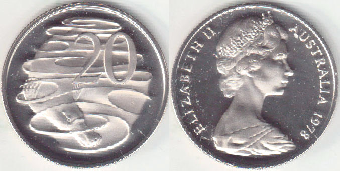 1978 Australia 20 Cents (Platypus) Proof A004270